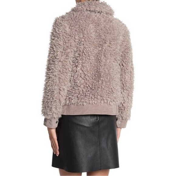 BCBGeneration Zip Front Faux Fur Jacket in Haze - NWT Small - Picture 3 of 5